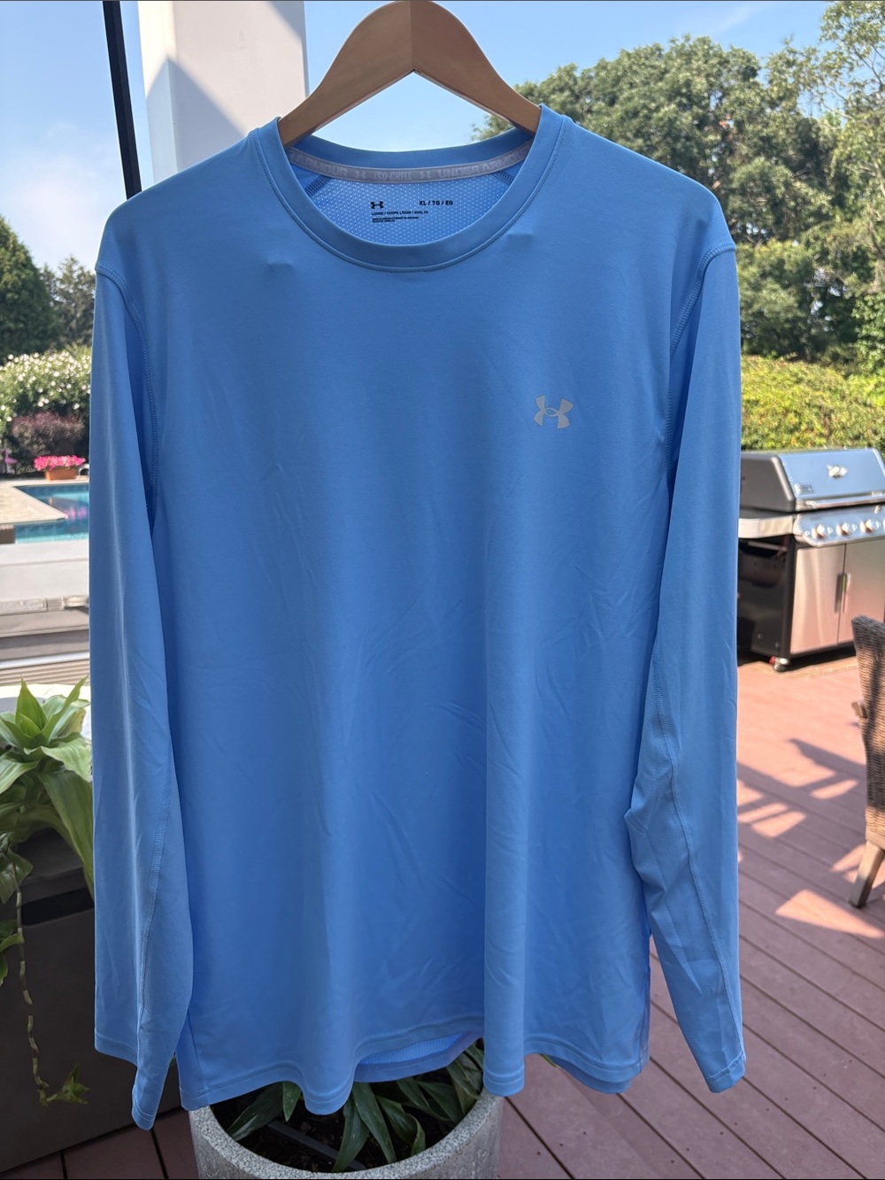 Under Armour Men’s Long-Sleeve Athletic Tee — Sky Blue